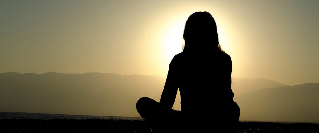 woman meditating